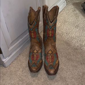 New coral cowgirl boots